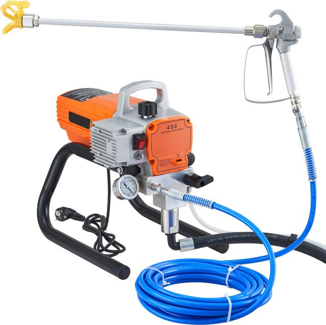 SucceBuy Airless Elektrische Wandfarben-Spritzpistole Kit mit verstellbarem Sprühdruck, Orange - Bild 1