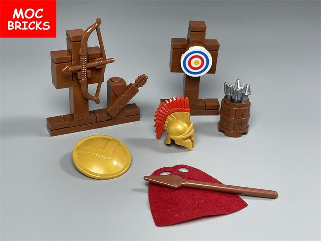 Yiran toy MOC Bausteine Spartaner Römischer Mittelalter Burg Ritter, Zubehör, ab 6 Jahren - Bild 1