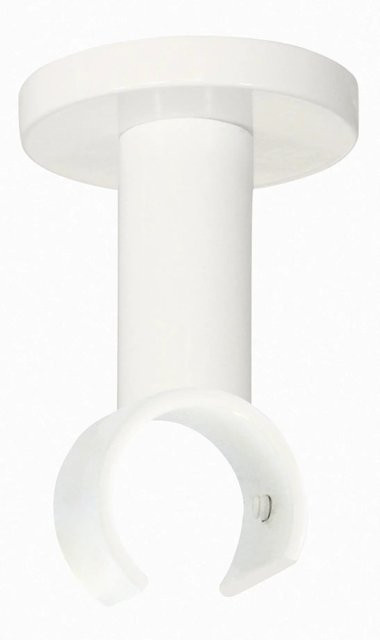 Mydeco Gardinenstange Klassik zur Deckenmontage aus Metall in Weiß, Durchmesser: 2 cm - Bild 1