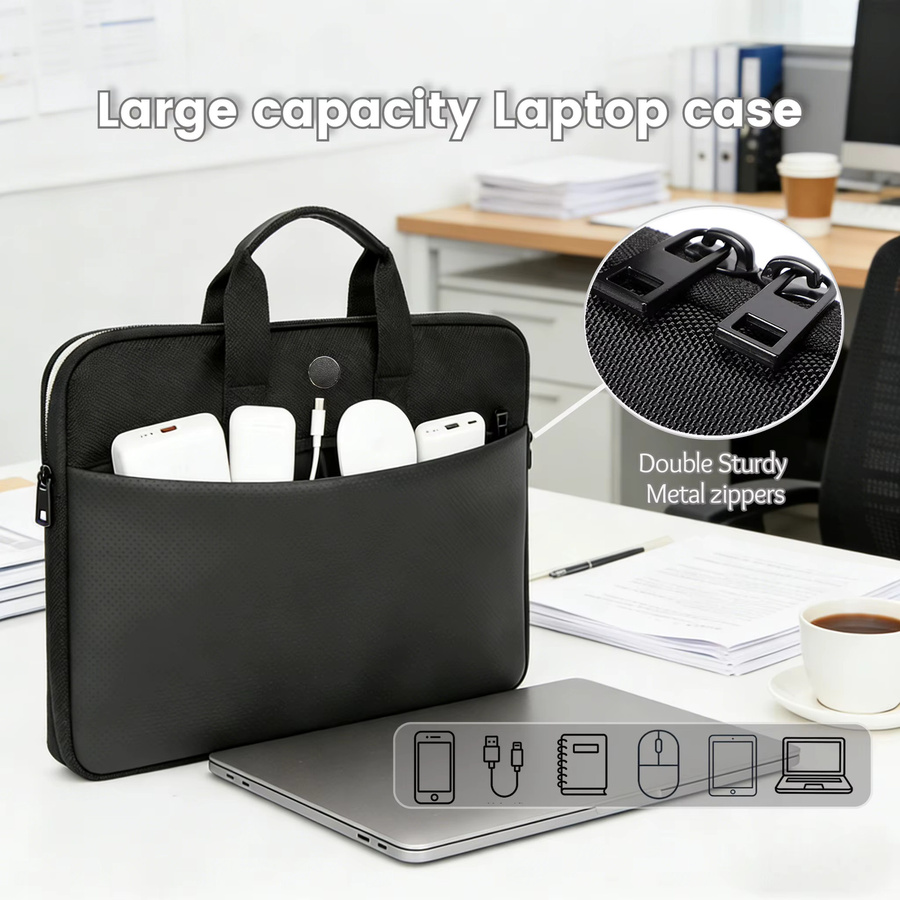 ValueWin Laptoptasche für MacBook Pro 14 und 16 Zoll, Tragbare Laptop-Hülle mit Tasche, Schwarz - Bild 6