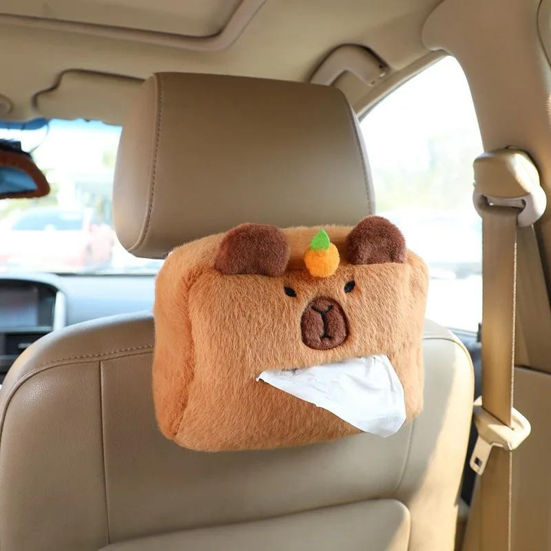 Yiran bag Capybara Plüsch Auto-Nackenkissen Taschentuchbox ab 14 Jahren - Bild 1