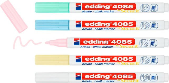edding 4085 Kreidemarker-Set Pastell, 5-teilig, Multicolor - Bild 1