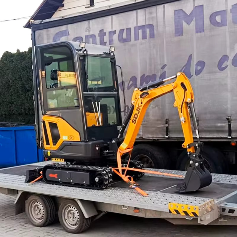 SDJK Multifunktionaler Mini-Bagger mit geschlossener Kabine in den Ausführungen 1 Tonne, 1,2 Tonnen oder 1,8 Tonnen - Bild 2