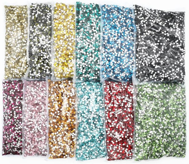 nailsworld Flatback Kristall Strass für Nail Art, 100 Stück, Glänzend - Bild 1
