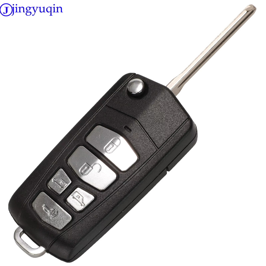 Jingyuqin Ersatz Schlüsselhülle für Kia Sedona Mini Van Fob mit 5 Knöpfen, Schwarz - Bild 4