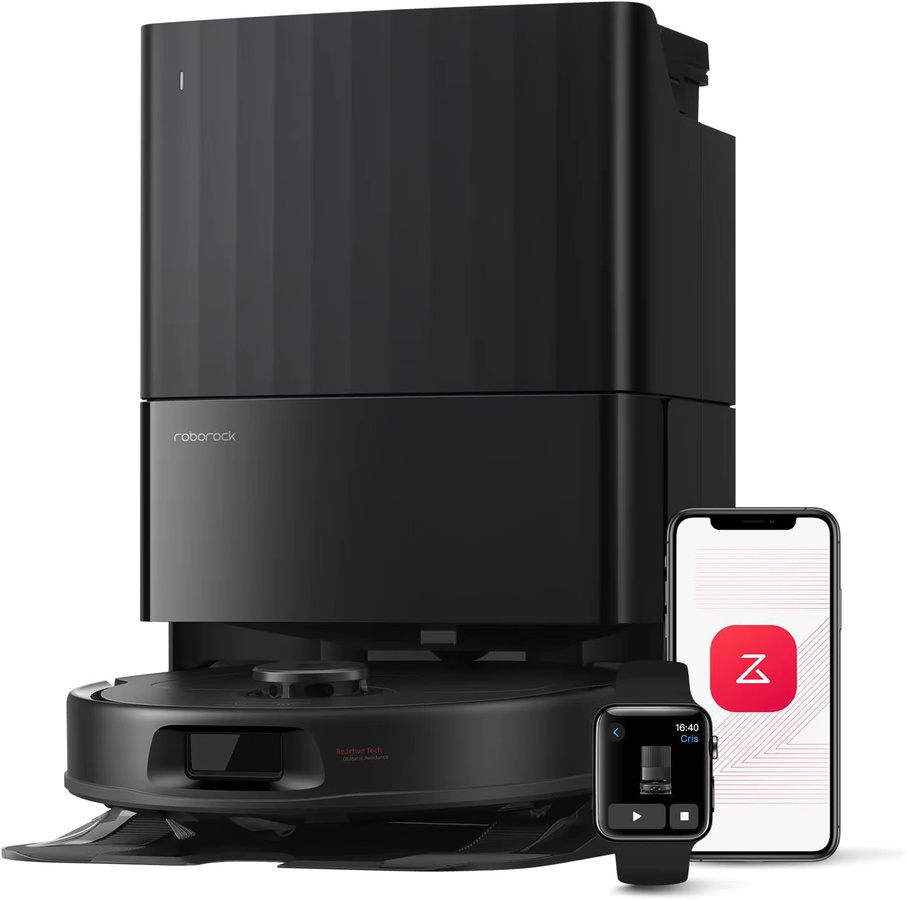 Roborock QV 35A Saug- und Wischroboter in Schwarz mit 8000 Pa Saugleistung, All-in-One-Dock, Anti-Tangle-Bürste und automatischer Wischfunktion - Bild 6
