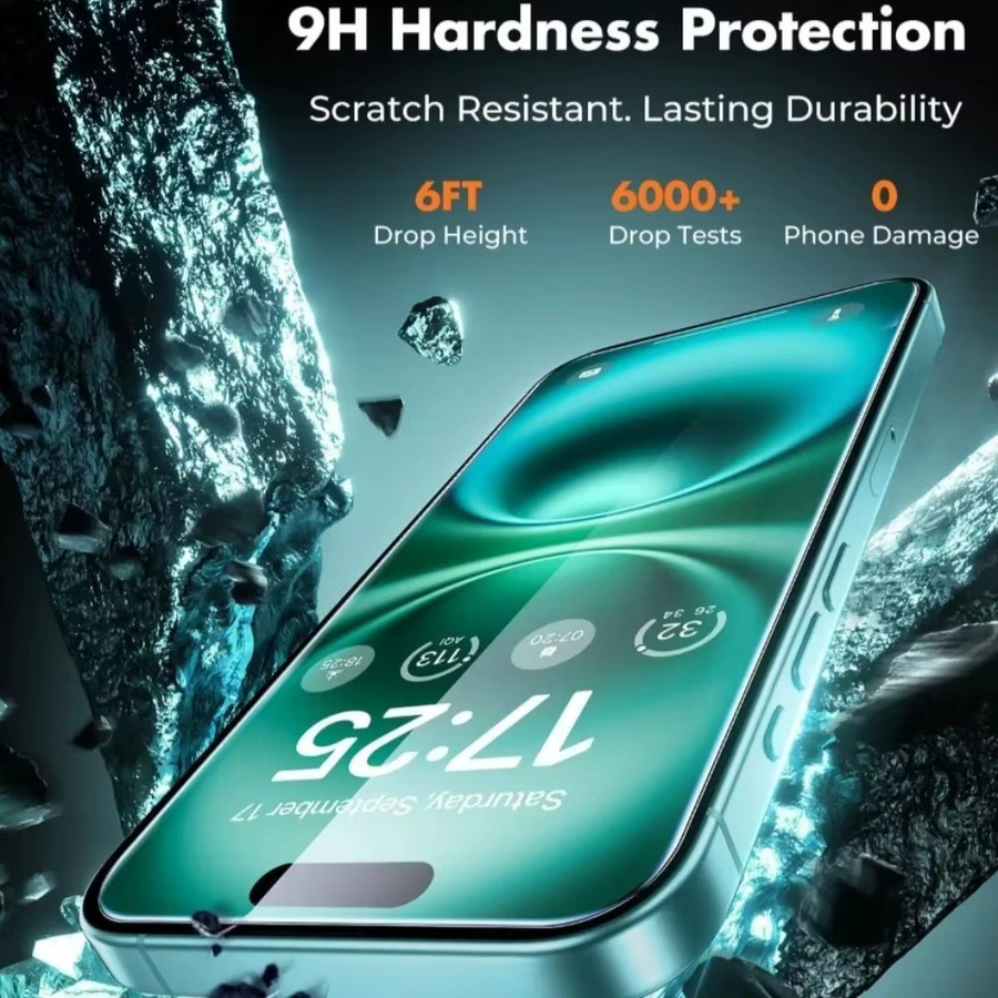 DIXSG 4-in-1 Ultra-Klarer Displayschutz für iPhone 17 16 15 14 13 12 11 Pro Max Plus Air Mini mit Ein-Klick-Installation, Transparent - Bild 3