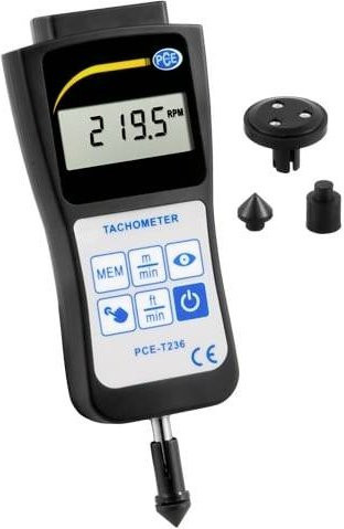 PCE Instruments Handtachometer PCE-T236 Drehzahlmesser in Schwarz - Bild 1