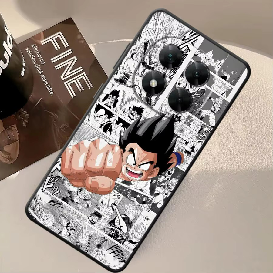 Schwarze weiche Handyhülle mit Dragon Ball Trunks Goten Motiv für Xiaomi Redmi Note 13 14 Pro Plus 9S 11S 7 8 10S 12S 9 10 11 12 Pro - Bild 3