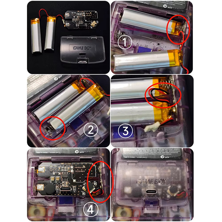ZCGM Universelles wiederaufladbares Dual-Lithium-Batterie-Modul mit USB-C Anschluss in Weiß und Transparent - Bild 2