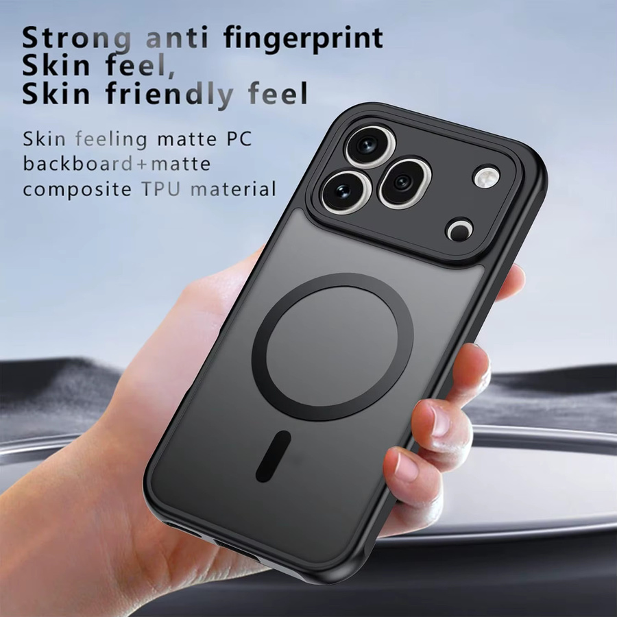 Stoßfeste Honor 600 Pro Handyhülle mit magnetischem kabellosem Laden und Mattschutz in Schwarz - Bild 3