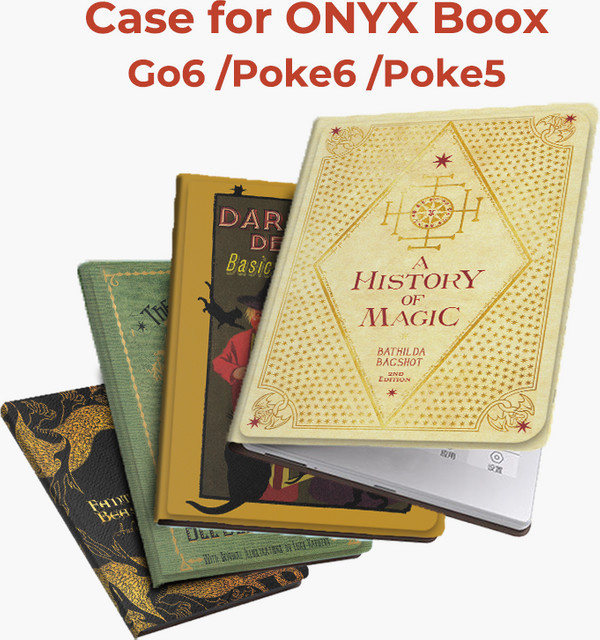 Twosheep Magnetische Flip-Cover Hülle für Onyx Boox Go6 Poke6 Poke5 im Vintage-Buchstil mit Auto Sleep Wake-Funktion - Bild 1