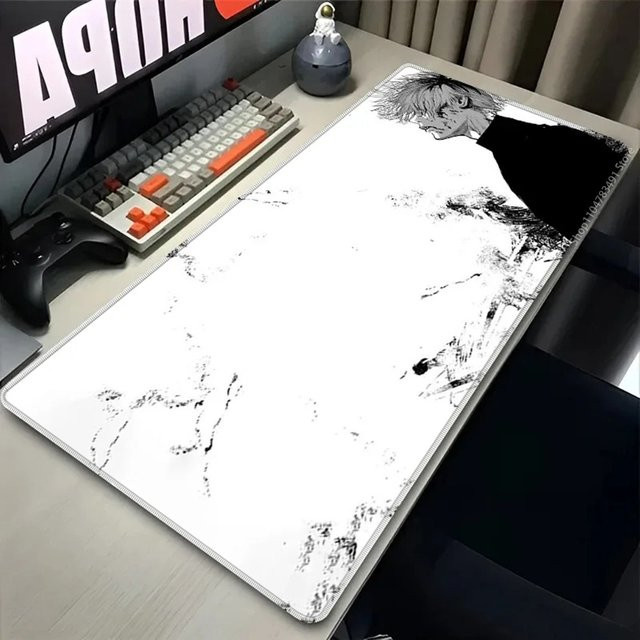 Tokyo Ghoul Kaneki Ken Anime Mauspad in Schwarz-Weiß für PC und Laptop - Bild 1