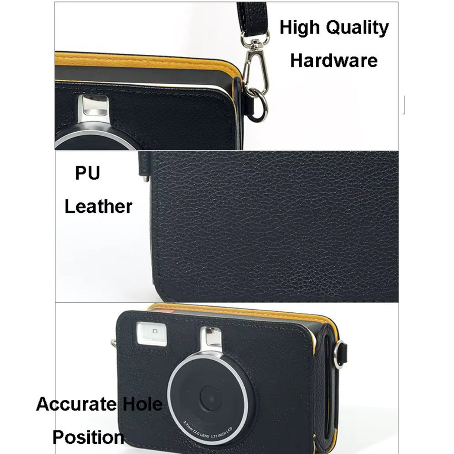 Kodak Kamera-Tasche aus PU-Leder für Mini Shot 2 Retro C210R in Schwarz - Bild 4