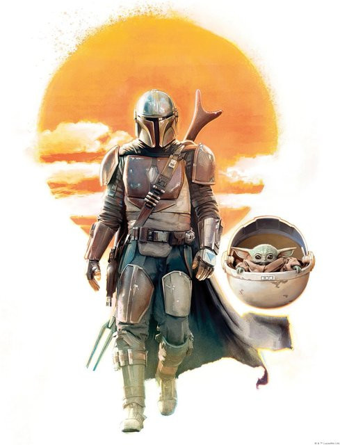 Komar Wandbild Mandalorian The Child Family Trip, Fotoposter, Multicolor, Breite: 40 cm, Höhe: 50 cm - Bild 1