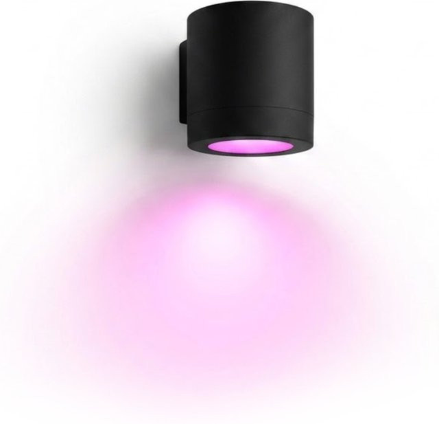 Philips Hue White & Color Ambiance Muscari Wandspot Außenleuchte LED Schwarz 400 lm - Bild 2
