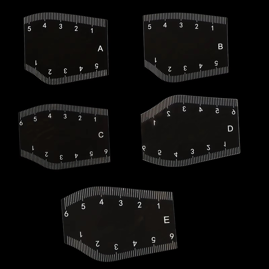 GUGCGV Augenbrauen-Schablonen-Set, 5-teilig, Unisex - Bild 3