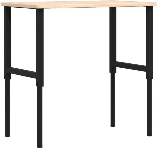 vidaXL Werkbank aus Massivholz und Metall in Braun und Schwarz, höhenverstellbar, B/T/H: 100 x 60 x 71,5-98 cm - Bild 1