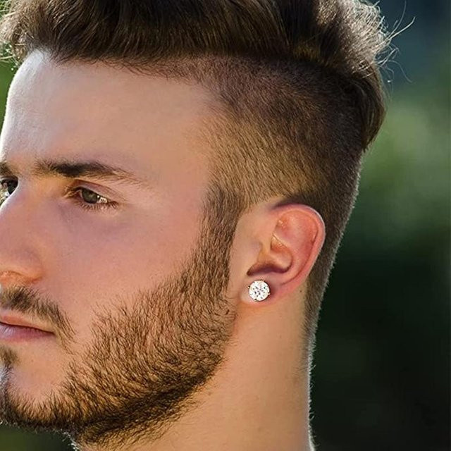 YIRAN Jewelry Ohrstecker, Zirkonia, Goldfarben, Unisex - Bild 1