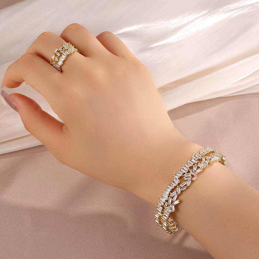 ZAKOL Schmuck-Set, Armband, Ring, Zirkonia, Gold, Damen - Bild 3