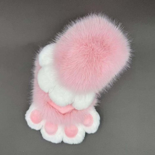 Linyi toy Kigurumi Katzenpfoten Handschuhe, Plüsch, Quietschend - Bild 1