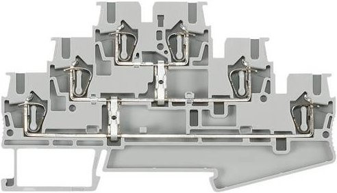 Siemens Dreistockklemme 8WH20350AF00 in Grau, 50 Stück - Bild 1