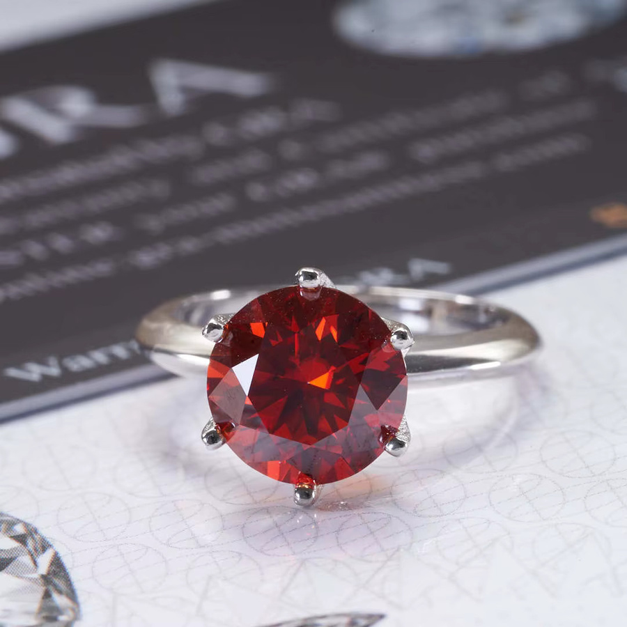 BIJOX STORY Ring, Roter Moissanit, 925 Silber, Mädchen - Bild 2