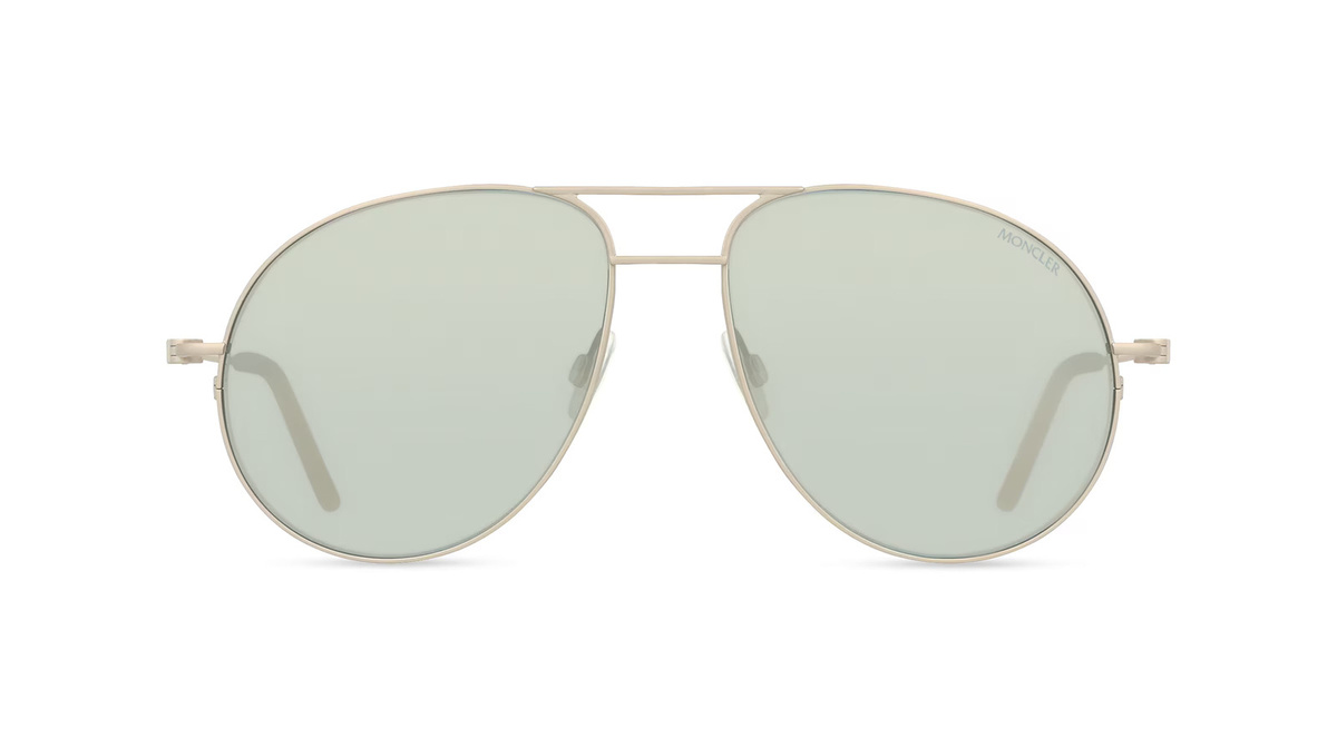 Moncler ME4002 FLYZE Sonnenbrille Pilot, Vollrand, Metall, Unisex, grau - Bild 1