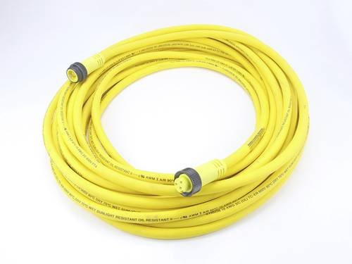 Molex Sensor-Aktor-Steckverbinder gelb, konfektioniert mit Buchse und Stecker, 3-polig, 12,00 m - Bild 1
