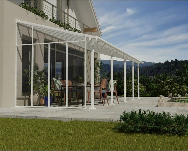 Palram Canopia Seitenwand Serie 3 m aus Polycarbonat und Aluminium in Weiß - Bild 1