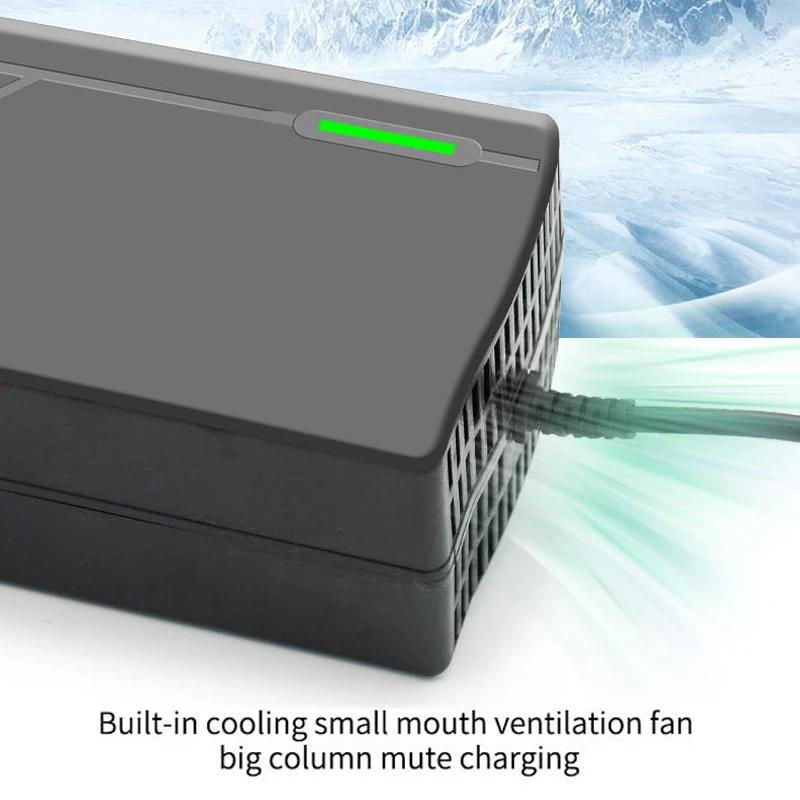 MAOZUA01 Intelligentes Lithium-Ionen Akku-Pack Ladegerät mit Lüfter und EU-Stecker, Schwarz - Bild 11