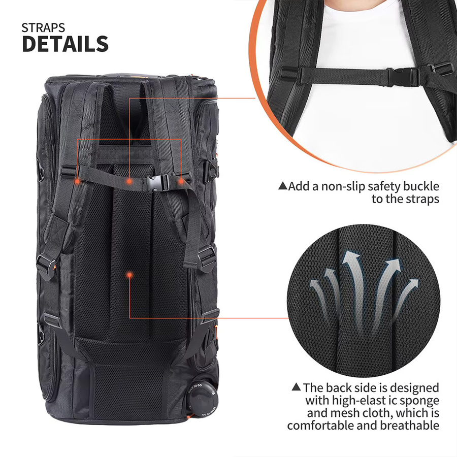 Wasserdichte Reisetasche als Rucksack für JBL PartyBox 310 Bluetooth-Lautsprecher in Camouflage - Bild 3