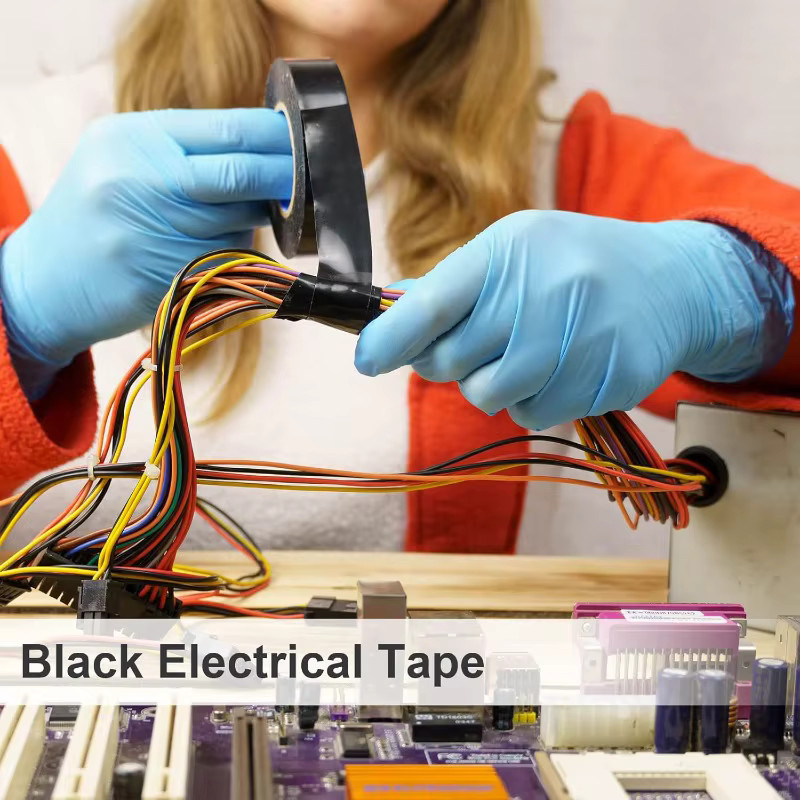 Hitzebeständiges Isolierband aus schwarzem PVC in Industriequalität für Kabel- und Drahtschutz, 15 m - Bild 2