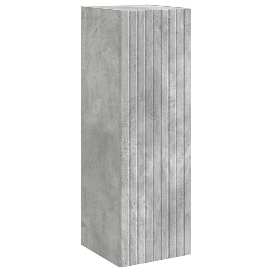 vidaXL Wandmontierter Badezimmerschrank in Betongrau mit Schranktüren und Regalböden, B/T/H: 33 x 34,5 x 100 cm - Bild 2