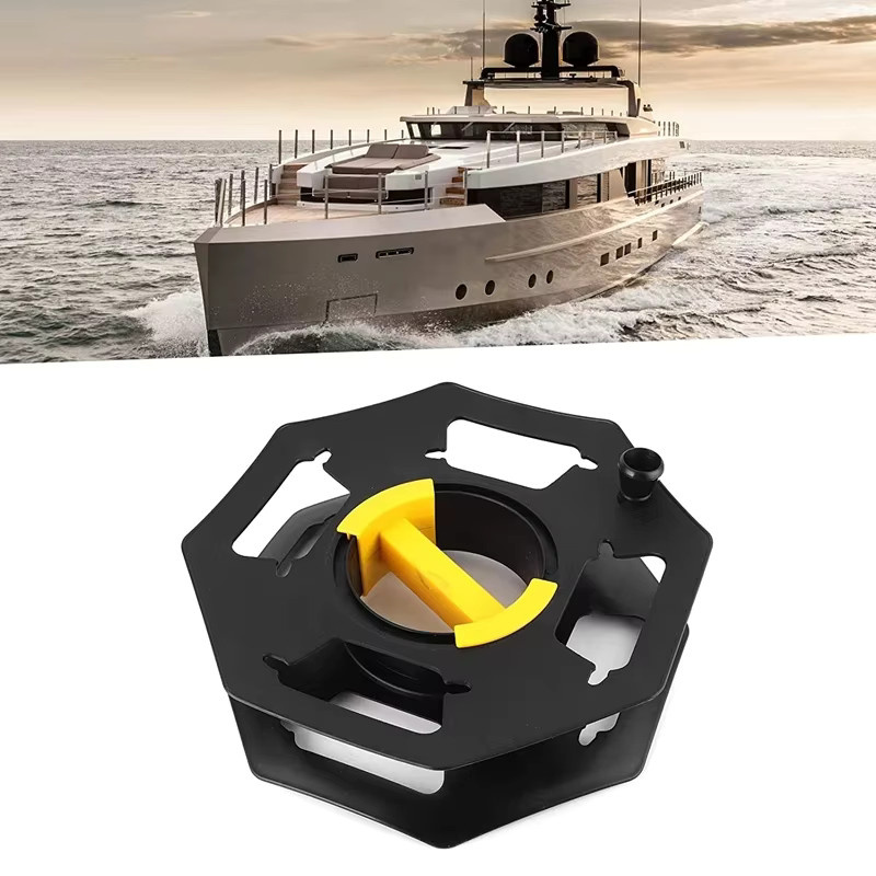 Kabel-Aufwickelrolle für Outdoor-Anwendungen Schwarz 25m Kabelhalter für Caravan Yacht und Wohnmobil - Bild 3