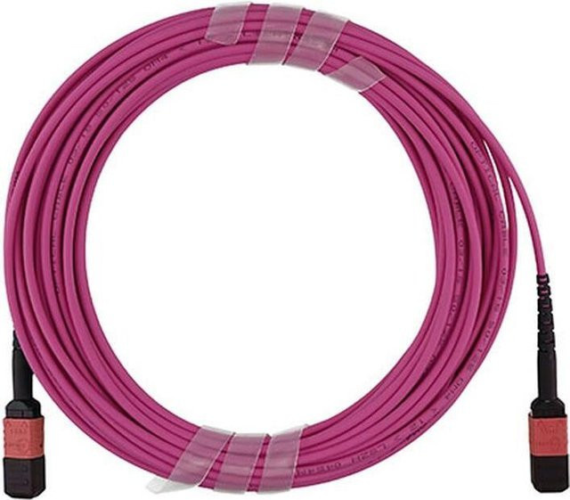 HPE PremierFlex QK729A BlueOptics LWL Trunkkabel, MPO/UPC zu MPO/UPC, 10 Meter, Multimode G50/125µm, OM4, 12 Kerne, Typ B, Farbe: magenta - Bild 1