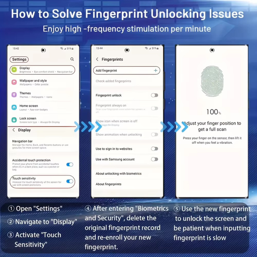 NNBILI Displayschutzfolie aus gehärtetem Glas für Samsung Galaxy S26, S25, S24 Ultra Plus und S24 FE, transparent - Bild 4