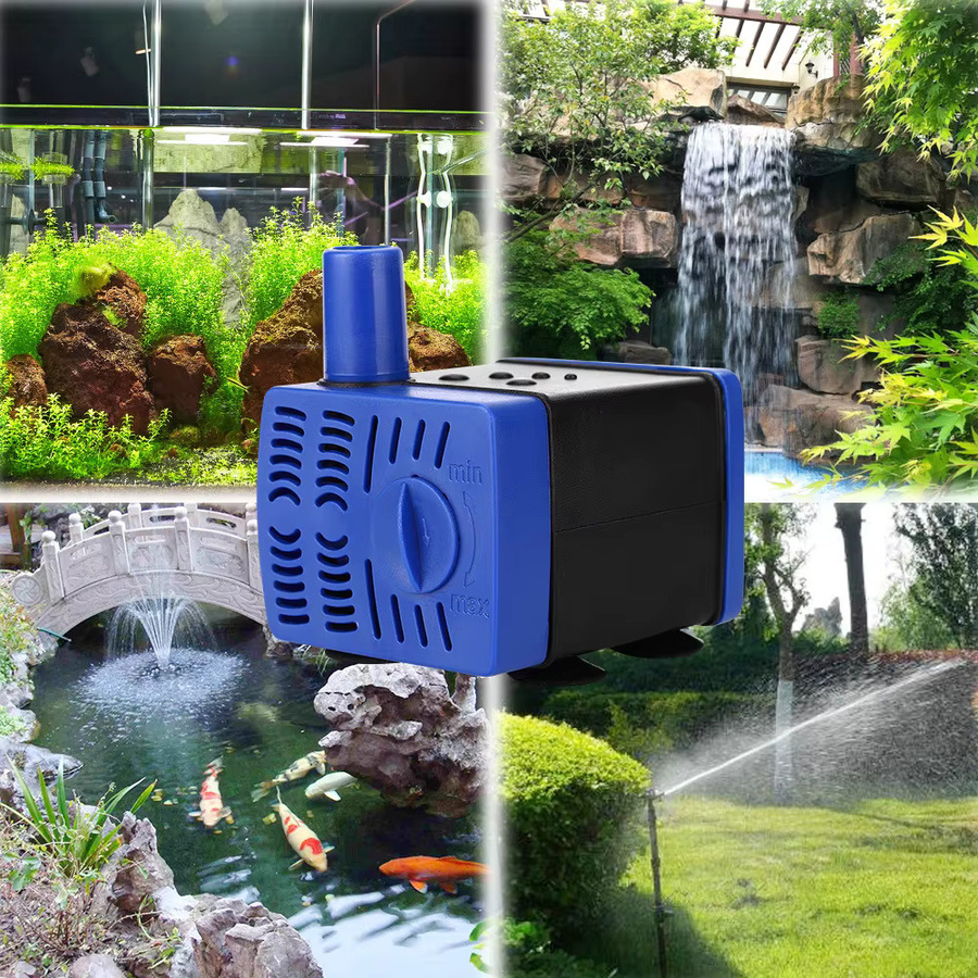 Silent Filter Tauchpumpe in Blau für Aquarium und Gartenbrunnen, 220V-240V - Bild 4