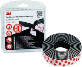 3M Dual Lock SJ3550 Flexibler Druckverschluss Schwarz Breite: 25 mm, Länge: 2,5 m - Bild 1