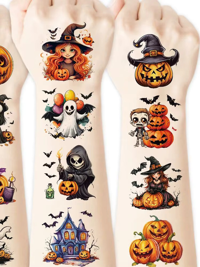 ROCOOART Temporäre Halloween-Tattoos, 20 Blatt, Unisex - Bild 4