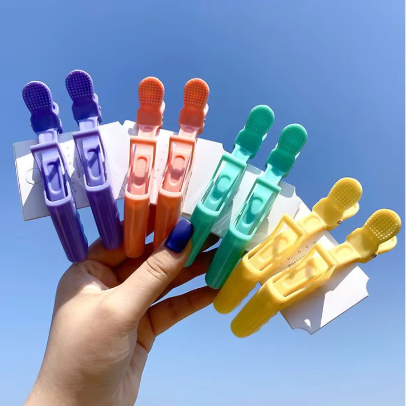6/8 Stück Bunte Alligator Haar Clips, Klemmen für Friseur und Salon - Bild 2