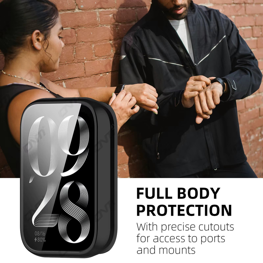 Xiaomi Mi Band 9 Pro Schutzhülle aus weichem TPU mit Displayschutzfolie und Stoßstangenabdeckung in Grün - Bild 3