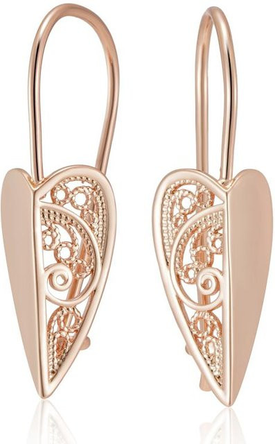 Lange Ohrringe Roségold, Geometrisch, Blume, Damen - Bild 1