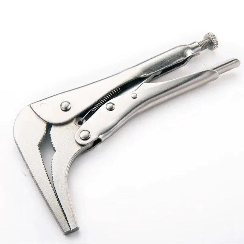 XMSJ Multifunktionale 90-Grad-Gripzange in Silber mit gebogener Spase als starkes Klemmwerkzeug und universelle Druckzange in Industriequalität - Bild 2