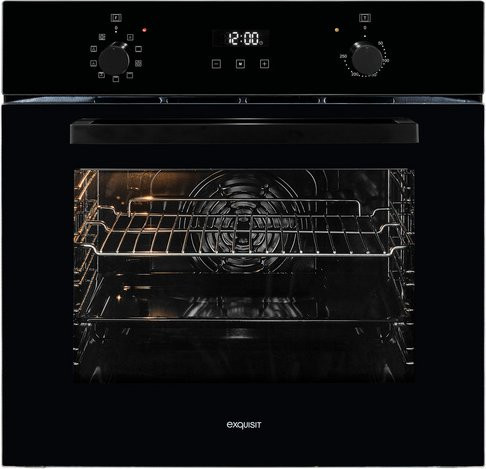 Exquisit Einbaubackofen EBE257-H-020 in Schwarz mit 59 l Volumen - Bild 1