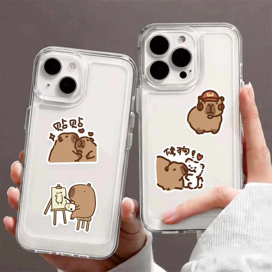Potdemiel Capybara-Aufkleber, Cartoon Niedliche Kawaii, Multicolor - Bild 4