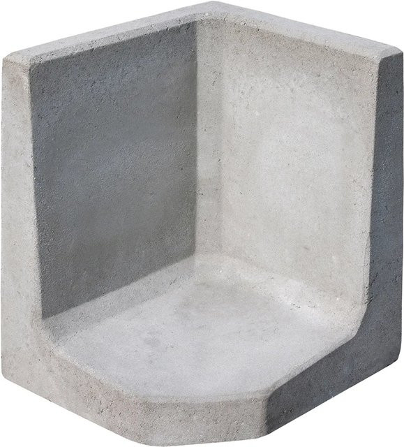 Diephaus L-Stein Ecke unbewehrt aus Beton in Grau B: 60 cm, T: 50 cm, H: 50 cm, Tiefe: 7 cm - Bild 1