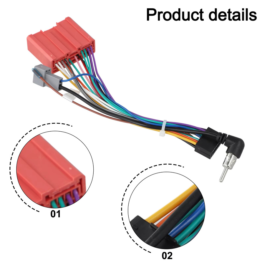SUITU Auto Stereo Kabelbaum 16PIN MP5 Power Kabel Adapter für Android Mazda 3 2006-2015 und Mazda 5 2008-2015, multicolour - Bild 2