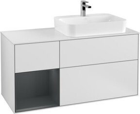 V&B Finion Waschtischunterschrank in Weiß lackiert, Breite: 120 cm, Tiefe: 50,1 cm, Höhe: 50,1 cm - Bild 1