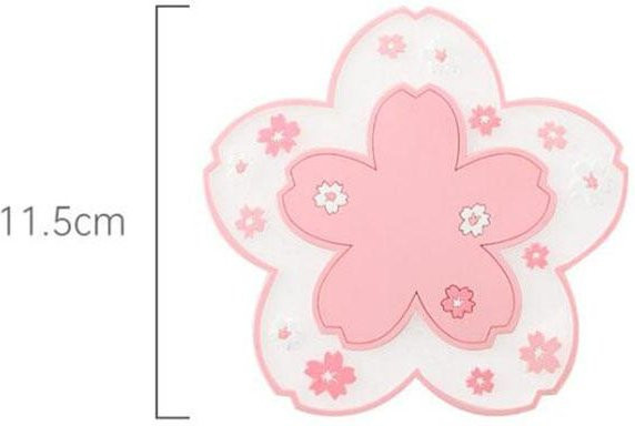 Kawaii Untersetzer im japanischen Stil Sakura in Pink - Bild 1